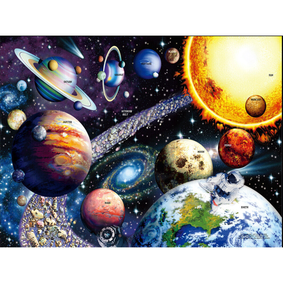 (#6) 1000Pcs Jigsaw Puzzles Space Puzzles Solar System Planets Puzzles Cosmic Galaxy Puzzles Fun Family Game Toy Gifts for Adults Kids