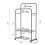 (Black) Clothes Double Rail Rack Garment Hanging Organizer 5