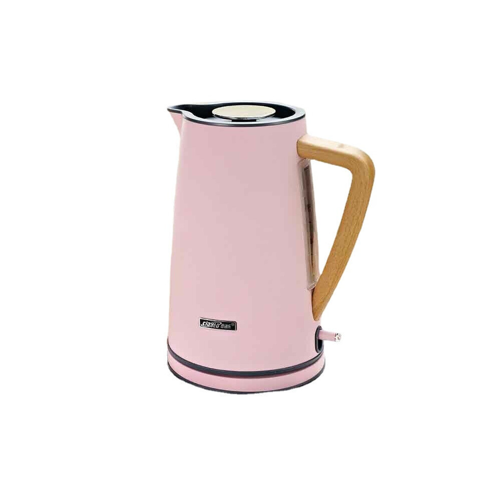 (Pink) 1800W 1.7L Electric Kettle Stainless Steel Auto Power-off Protection Handheld Instant Heating Electric Kettle