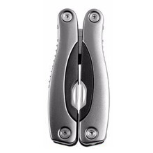 (Grey) 15-in-1 Multifunction Folding Knife EDC Survival Tools Saw Scissors Opener Carabiner Screwdriver Outdoor Camping Climbing Travel