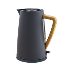 (Grey) 1800W 1.7L Electric Kettle Stainless Steel Auto Power-off Protection Handheld Instant Heating Electric Kettle