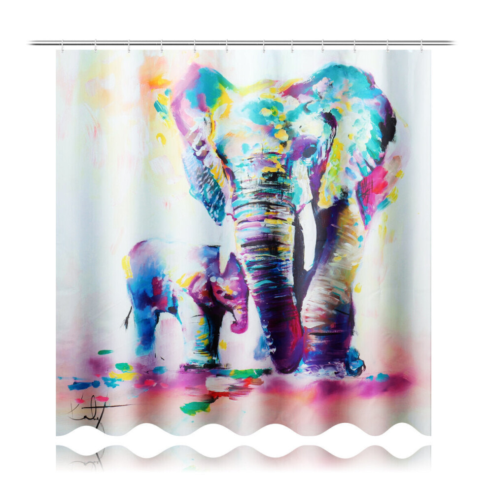 (A) 3D Shower Curtain Digital Printing Waterproof Polyester for Bathroom