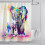 (A) 3D Shower Curtain Digital Printing Waterproof Polyester for Bathroom 7