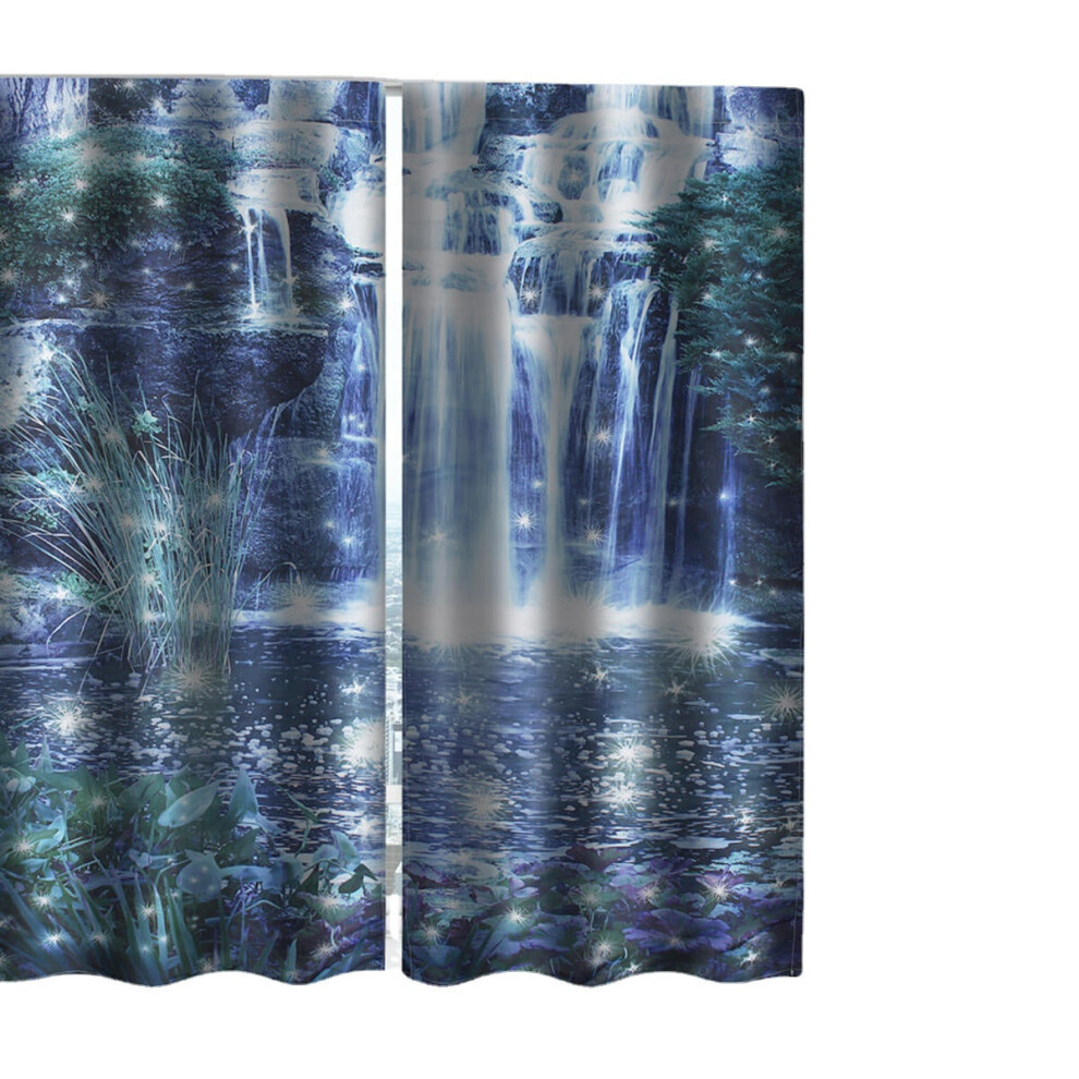 (E) 2 Panel 3D Pringting Blackout Window Curtains Screens Thermal Drapes For Study Room Bedroom