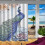 (N) 2 Panels/set Anti-UV Blackout Window Curtains 3D Effect Print Thermal Drapes 14