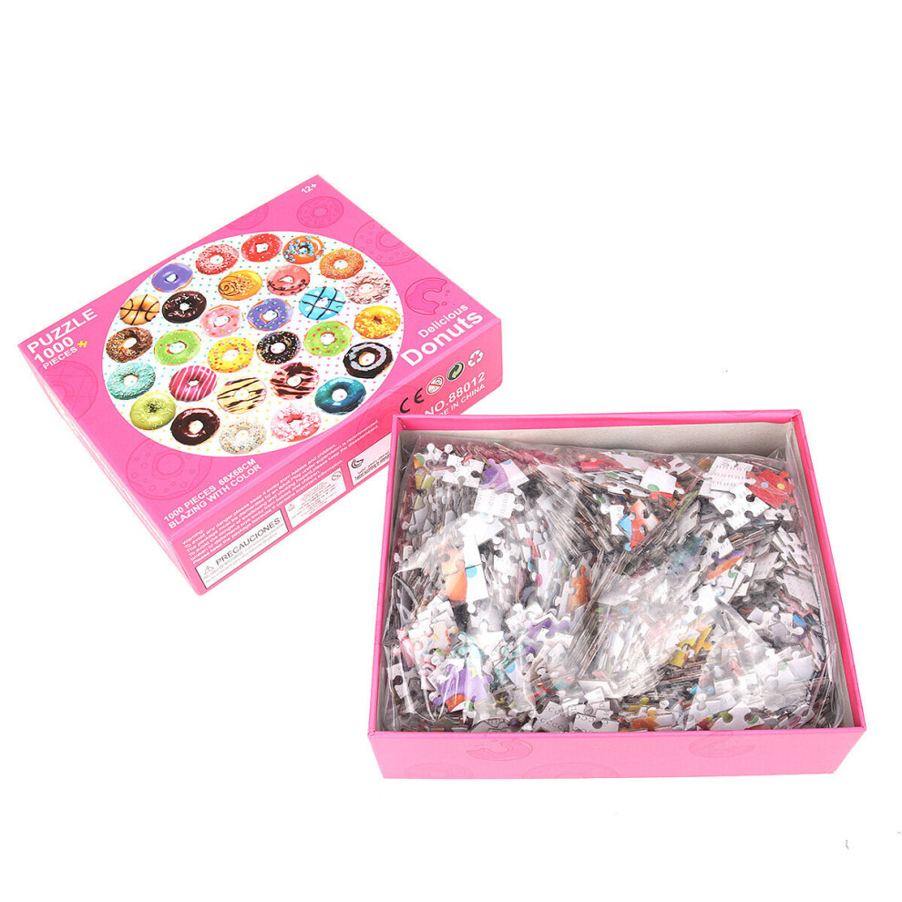 Photos - Jigsaw Puzzle / Mosaic GreenZech  1000Pcs DIY Colorful Arc National Flag Delicious Doughnuts Jigsaw Puzzle Suitable for Teenagers and Ad (Delicious Doughnuts)
