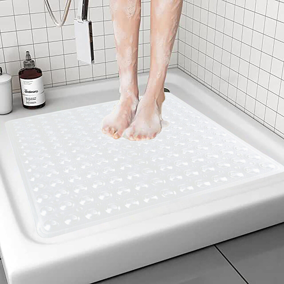 (53 X 53 cm_Sqaure Mat, Crystal) Non Slip Shower Mats Anti Allergy Bath Tub Mats-image-OPC-PBXW86P-NEW