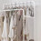 (White) Clothes Double Rail Rack Garment Hanging Organizer 2