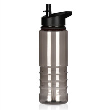 (Black) 800ml Sports Straw Water Bottle Leakproof Bpa Free Large Outdoor Fitness Bicycle