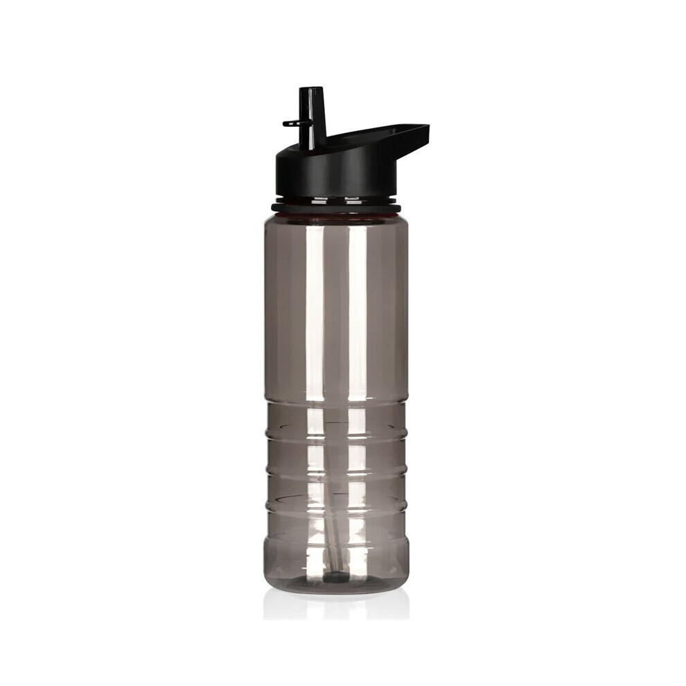 (Black) 800ml Sports Straw Water Bottle Leakproof Bpa Free Large Outdoor Fitness Bicycle