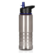 (Blue) 800ml Sports Straw Water Bottle Leakproof Bpa Free Large Outdoor Fitness Bicycle