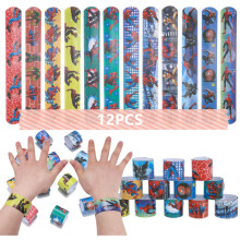 12x Slap Band Spiderman Bracelets Slap Wrist Band Party Bag Fillers