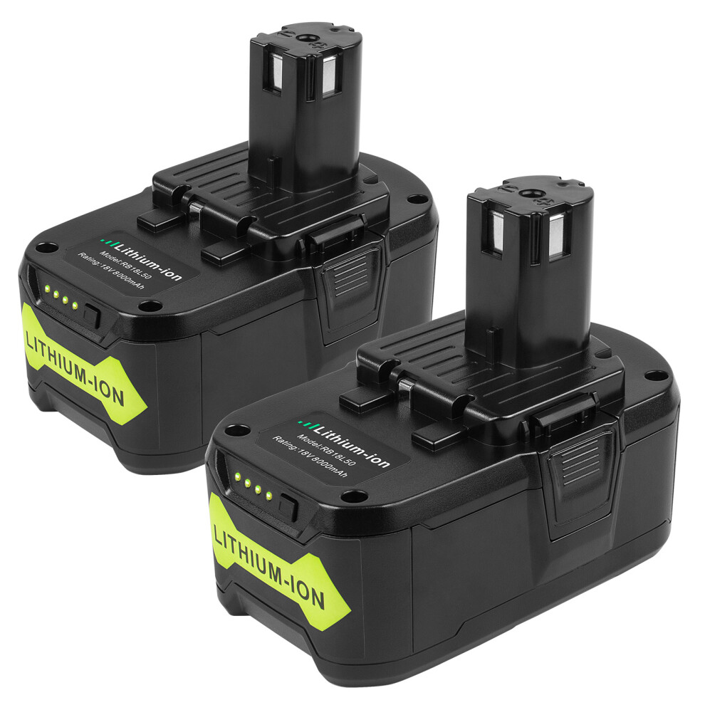 (2Xbattery) 8.0Ah P108 18Volt Replacement Battery Compatible For Ryobi 18V Lithium-Ion Battery P109 P107 P105 P104 P103 P102 P190 6901489029886