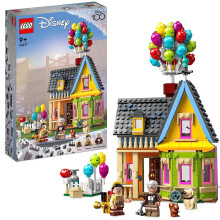 LEGO 43217 Disney and Pixar Up House Buildable Toy with Carl, Russell & Dug Minifigs, Balloons, Adventure Book