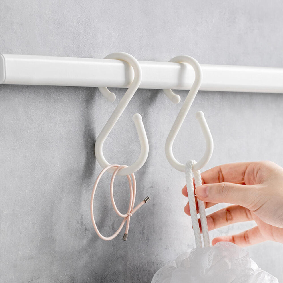 10Pcs S Shape Double Hooks White Clothes Hanger For Bathroom Kitchen Bedroom from Xiaomi Youpin