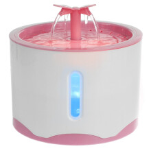 (Pink) 2.6L Intelligent Cat Water Dog Water Dispenser Feader Flowing Fountain for Pet Filters Drinker