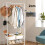 Mobile Garment Rack on Wheels Portable Clothes Rack Double Side-Hook 5