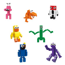 7 pièces Minifigurines Arc-en-Ciel assemblées - mini blocs de construction, cadeaux d'anniversaire et Noël pour enfants