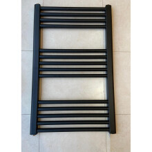 (500mm, Flat) York Black Towel Rails