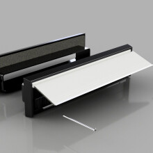 Sleeved LetterBox Internal & External White Plate Cover Set PVC or Wooden Doors