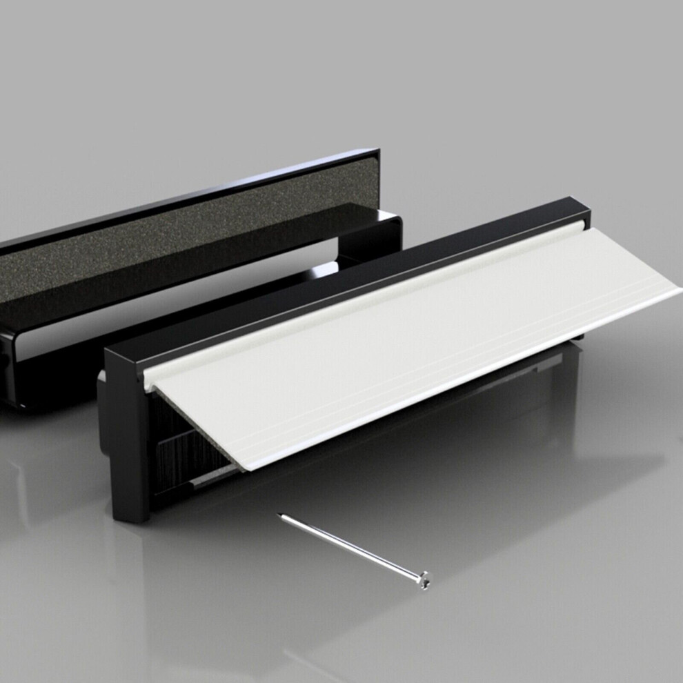Stormguard Sleeved Letterbox Internal & External White Plate Cover Set Pvc Or Wooden Doors