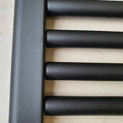 (500mm, Flat) York Black Towel Rails 2