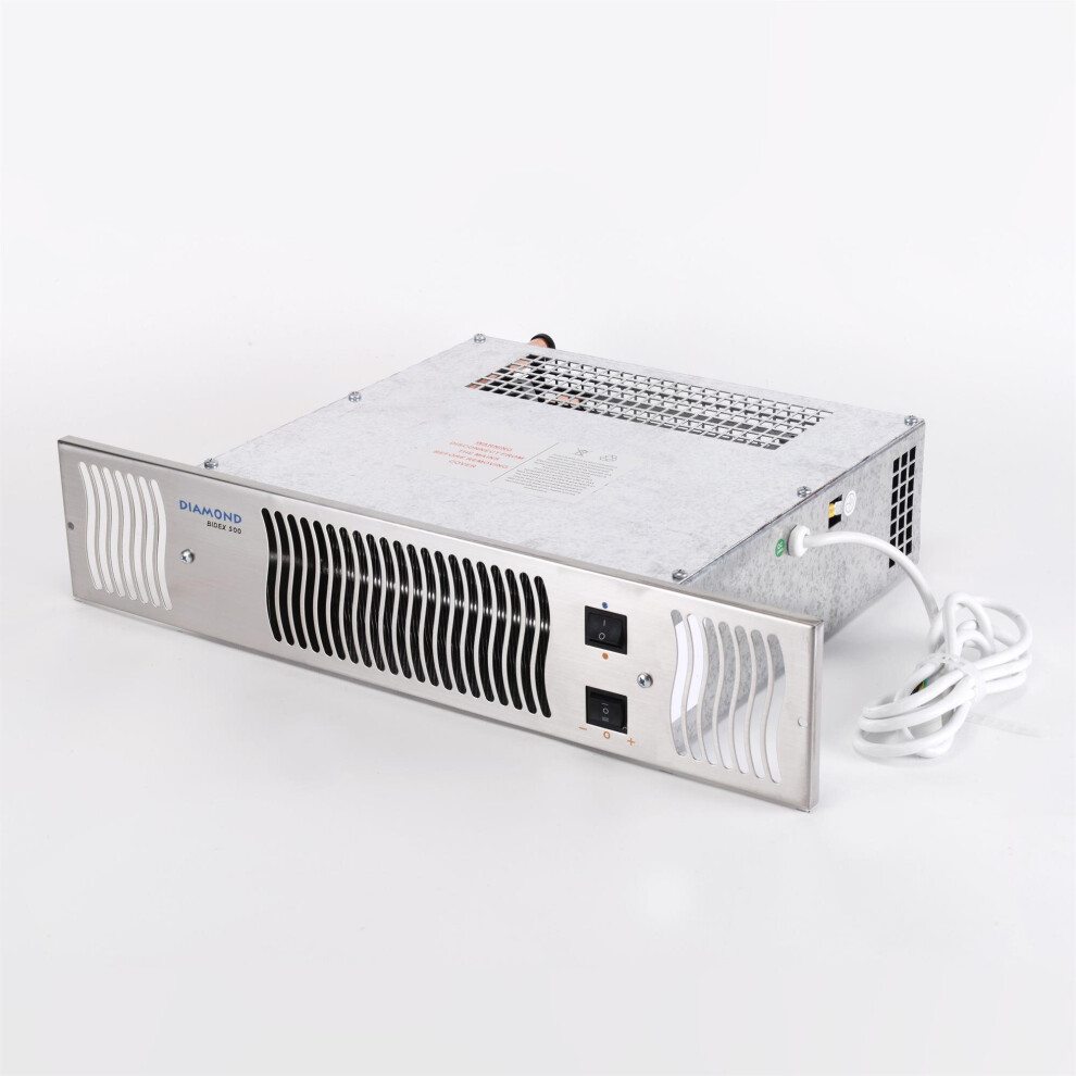 (Stainless Steel, No) Diamond 500 Kitchen Plinth Heater