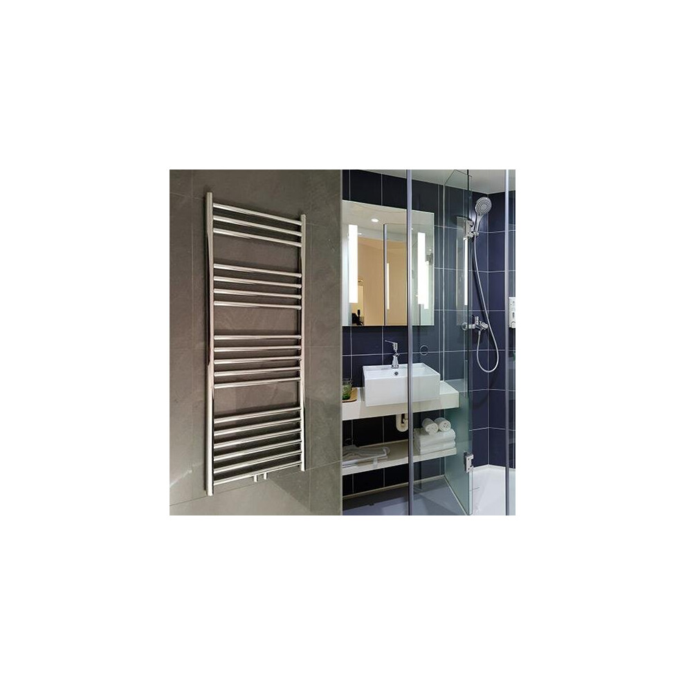 (500Mm, 800Mm) Riga Stainless Steel Heated Towel Rail With Centre Taps 718598030544