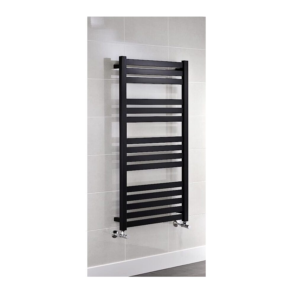 (600Mm, 1165Mm) Algarve Black Central Heating Towel Rail 5065000316471