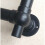 Traditional Black Ball Joint Heated Towel Rail 2