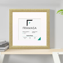 (Gold Frame White Mount, 4x4 Pic (6x6 Frame)) Black Stardust Glitter Sparkle Picture Frames Photo Frames Poster Frame With Multicolored Mounts