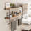 (Black) Industrial Pipe Clothing Rack Wall Mounted Garment 2