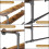 (Black) Industrial Pipe Clothing Rack Wall Mounted Garment 3