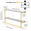 (Gold) Industrial Pipe Clothing Rack Wall Mounted Garment 5