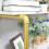 (Gold) Industrial Pipe Clothing Rack Wall Mounted Garment 3