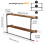 (Black) Industrial Pipe Clothing Rack Wall Mounted Garment 6