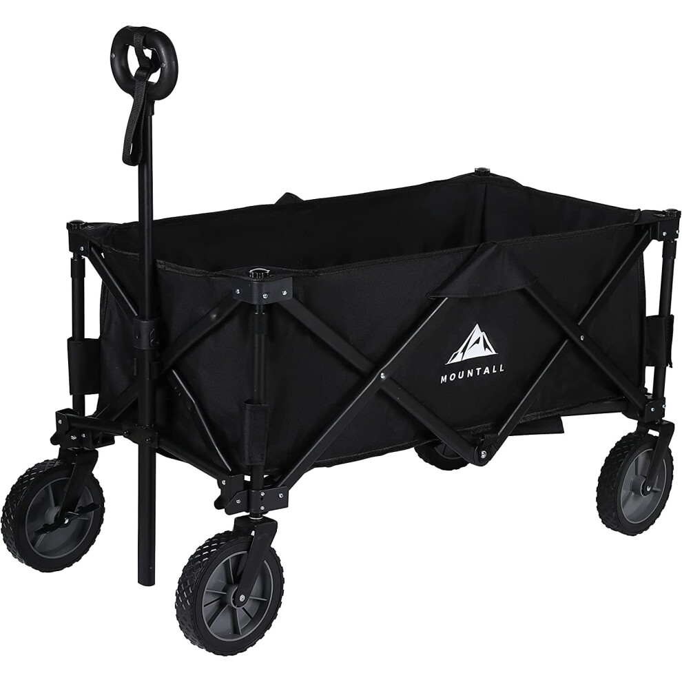 Mountall Black Collapsible Portable Trolley Folding Festival Camping Beach