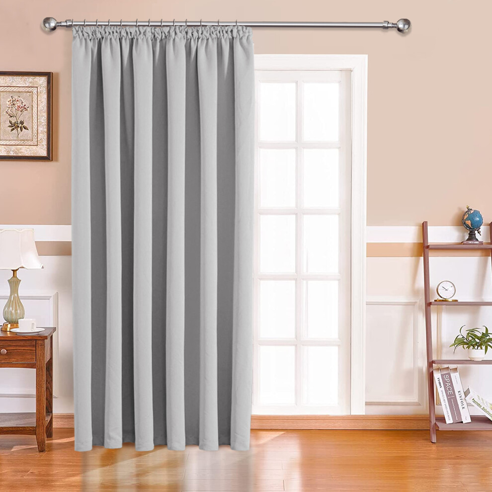 (Silver Pencil Pleat) Thermal Blackout Curtains Room Divider Door Curtain-image-OPC-PBXWSC8-NEW