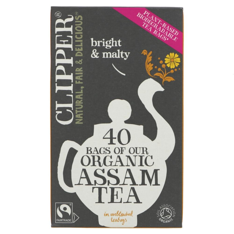Clipper Fairtrade Organic Assam 40 Bags ( Pack Of 6 )