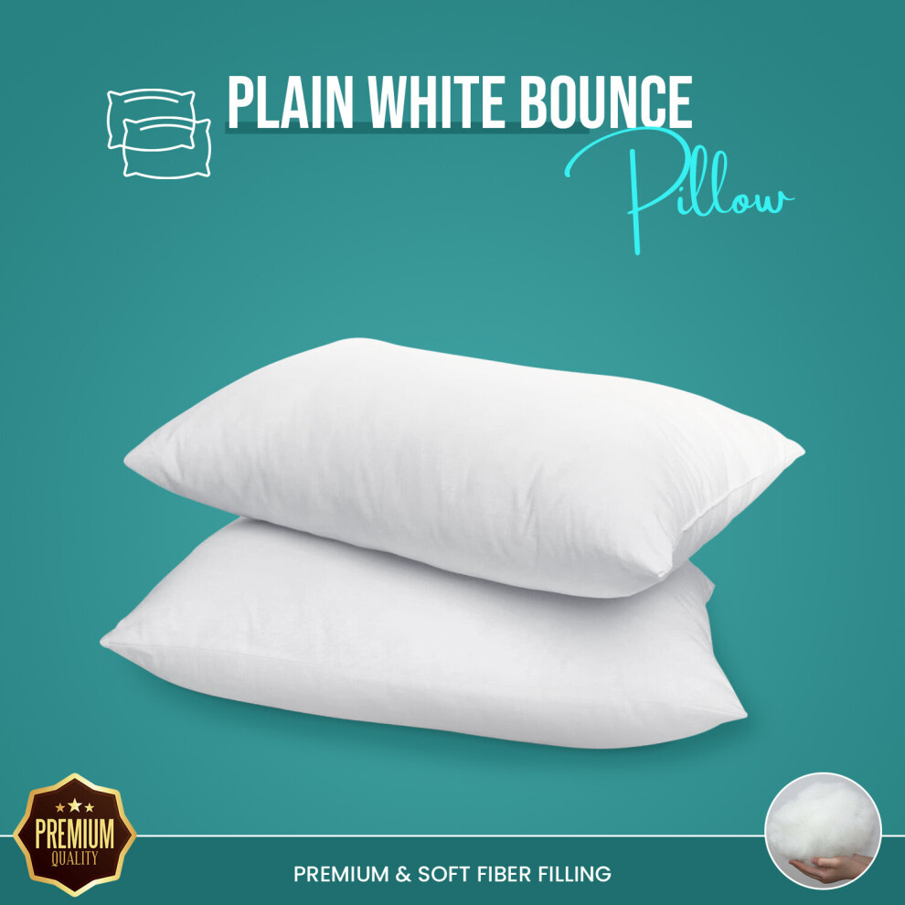 (Bounce Back) Hotel Quality Pillows Pack of 2 Quilted Pillows Bounce Back Firm & Stripe Pillow Pair