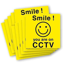 6-Pack Waterproof, Smile you are on CCTV - 100mm x 100mm