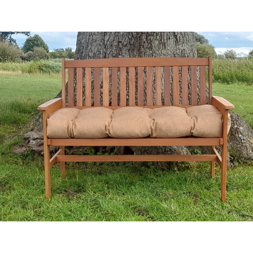 (4ft (122cm x 46cm)) Garden Bench Cushion / Swing Seat Cushion - 3ft, 4ft or 5ft - Blown Fibre Filling - Mustard