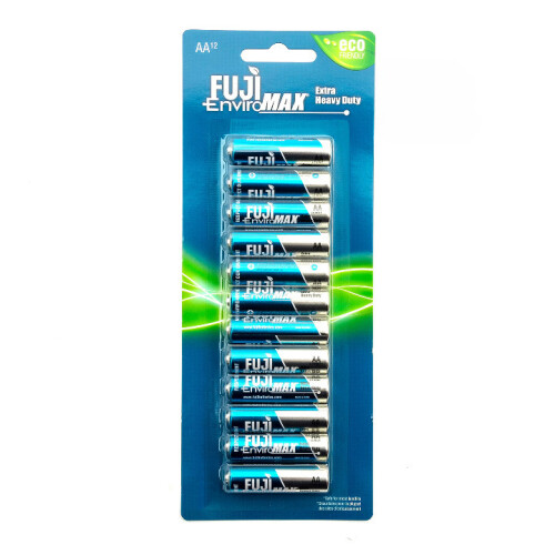 12 Pack Fuji Enviromax Eco Friendly 1.5v AA Battery Batteries