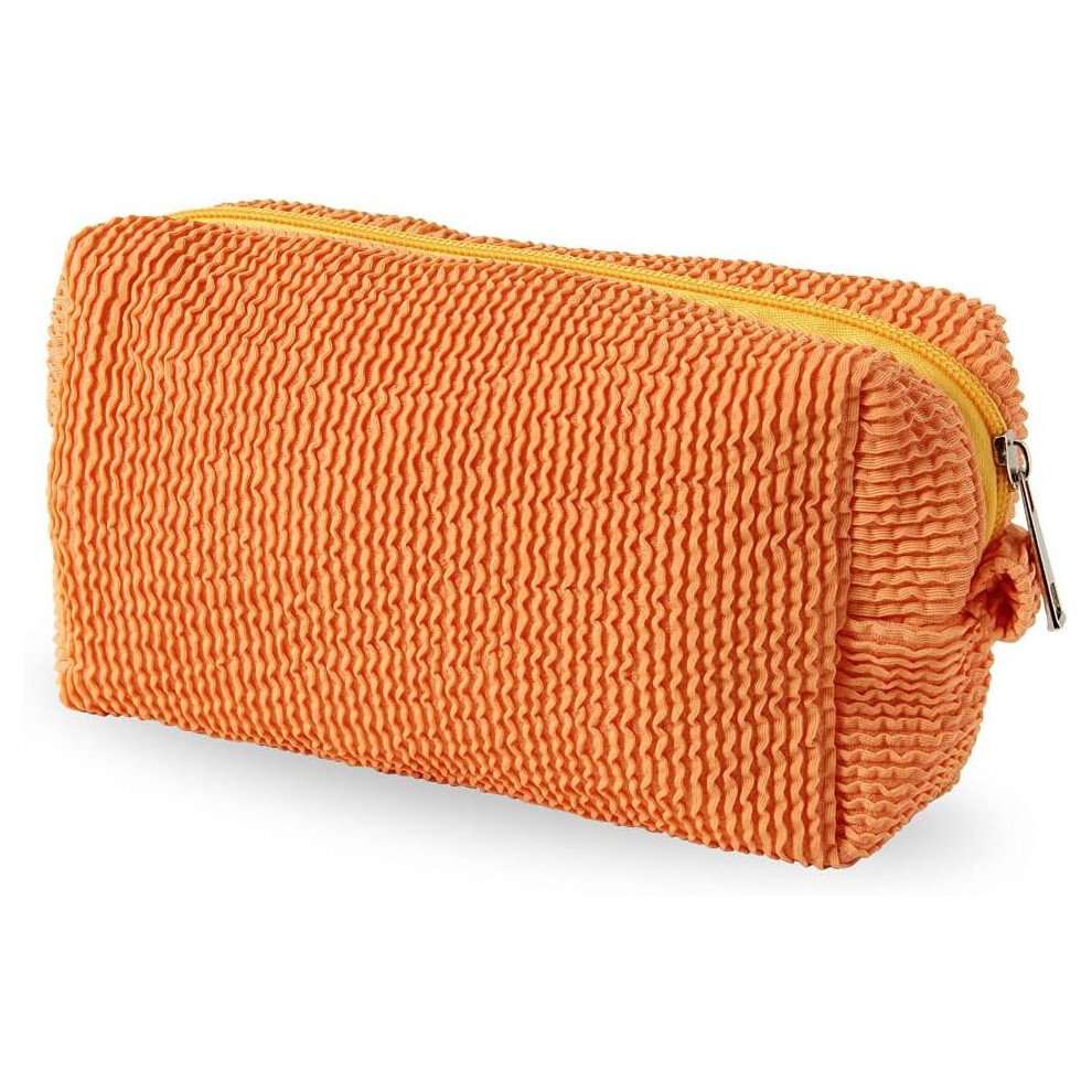 Gopatriot Memory Orange Versatile Solid Color Cosmetic Bag (Orange)
