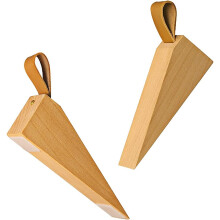 Solid Beech Door Stop Wedges, Anti-Slip Door Stop Wedges (2 pcs)