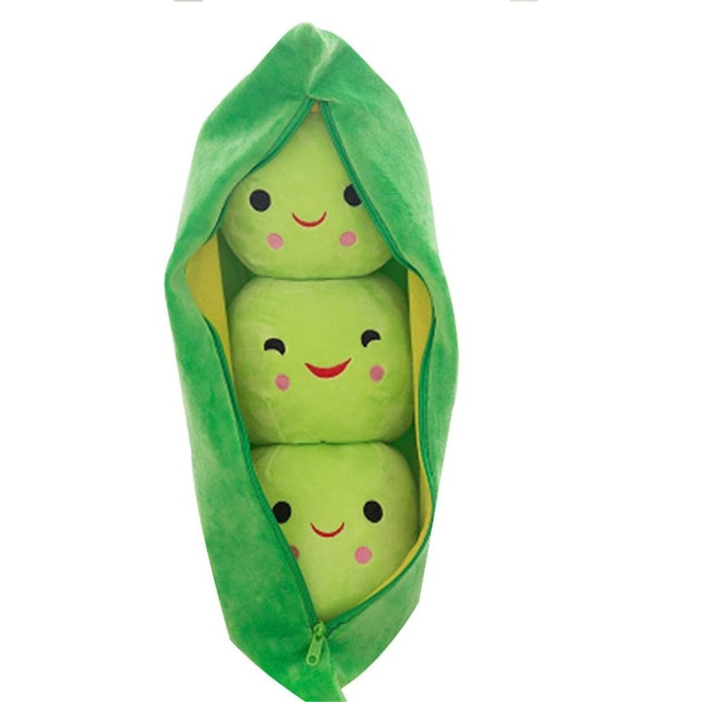 Gopatriot Memory Giant Peas In A Pod Plush Toy Pea Pod Pillow Cute Pea Stuffed Toys Plant Doll Various Sizes ( Beans,19.6''/50Cm) Green