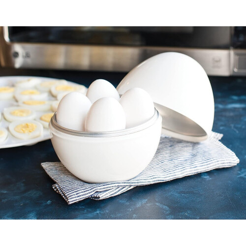 Microwave Egg Boiler, 4 Capacity, White 2