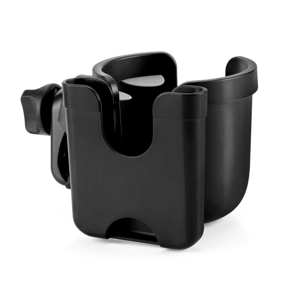 Baby Stroller Cup Holder With Phone Holder, 2 In 1 Universal Cup Phone Holder - Black Gopatriot Memory