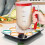 Batter separator cream mixer cup measuring baking tool (red) 5