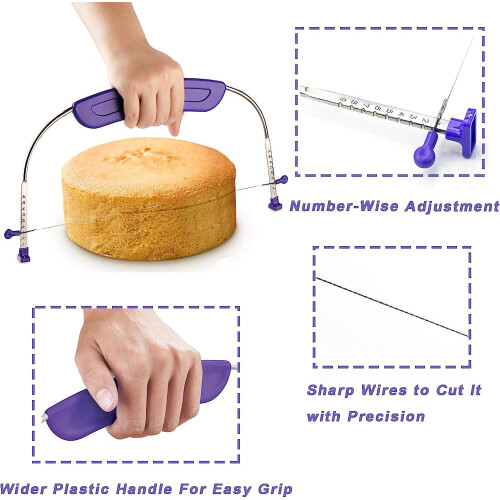 Adjustable Cake Leveler Knife for Leveling Topping, 10 Inch 2